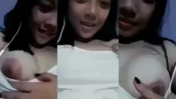 Gadis Muda Meremas Payudaranya Yang Montok, Puting Cokelatnya Mengeras Penuh Gairah