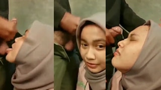Jilbab Mengisap Kontol Pacar Di Tempat Tersembunyi