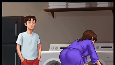 Malam Musim Panas Rahasia [v21.0.0] | Mama Tiri Ngeliatin Diam-diam (18+) | Novel Visual Dewasa