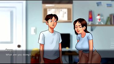 Ibu Tiri Melirik Ke Belakang… Lalu Tersenyum Mesra | Cuplikan Wip Baru | Summertime Saga (18+)